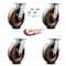 Service Caster 8 Inch Kingpinless High Temp Phenolic Wheel Swivel Caster Set with Swivel Locks SCC-KP30S820-PHRHT-BSL-4 - alternate 5